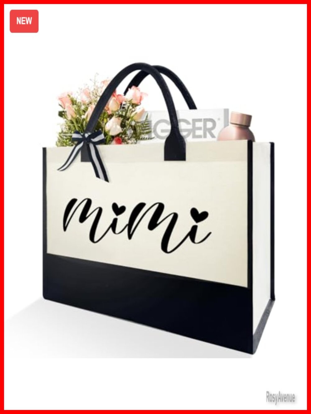 Canvas Tote Bag Grandma Gift Large Lightweight Reusable Grocery Beach